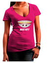 Miso Hot - Cute Miso Soup Bowl Juniors V-Neck Dark T-Shirt by TooLoud-Womens V-Neck T-Shirts-TooLoud-Hot-Pink-Juniors Fitted Small-Davson Sales