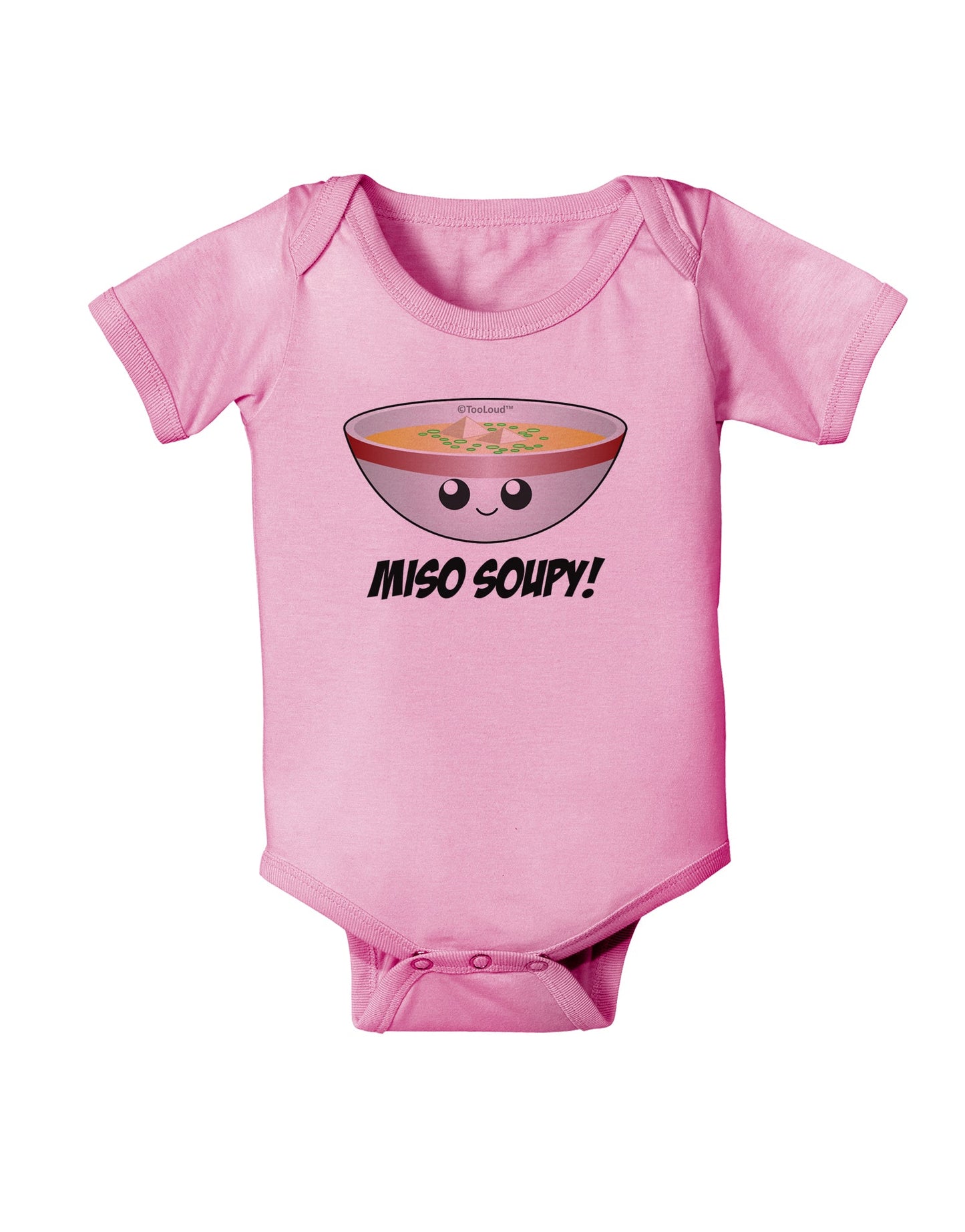 Miso Soupy - Cute Miso Soup Bowl Baby Romper Bodysuit by TooLoud-Baby Romper-TooLoud-Light-Pink-06-Months-Davson Sales