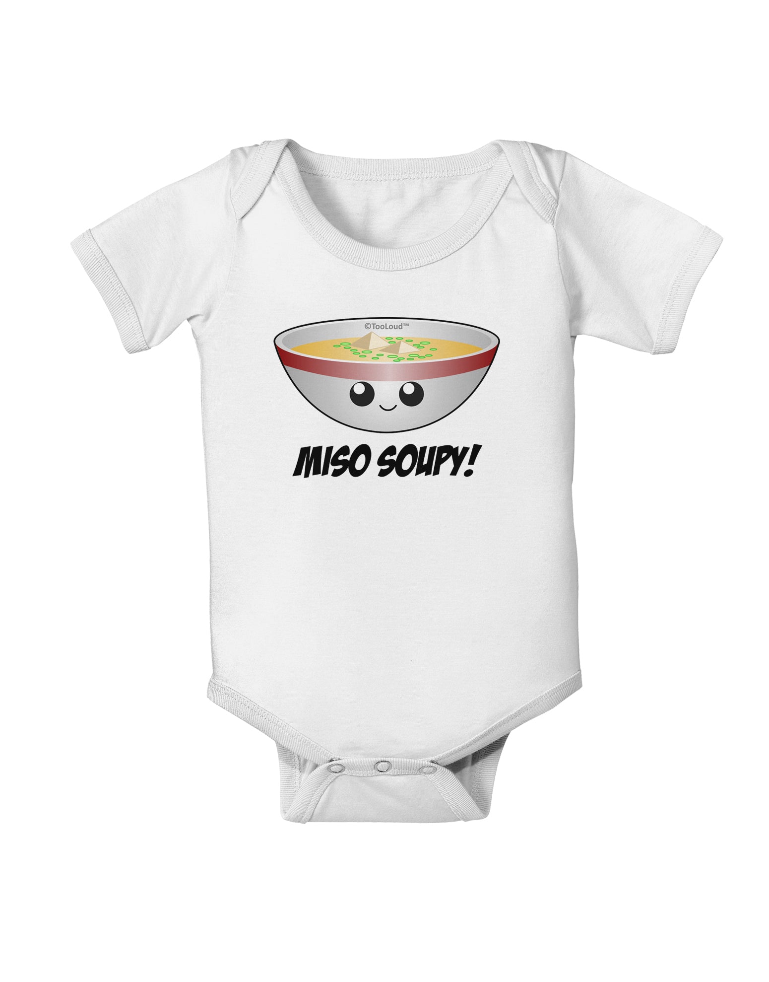 Miso Soupy - Cute Miso Soup Bowl Baby Romper Bodysuit by TooLoud-Baby Romper-TooLoud-White-06-Months-Davson Sales