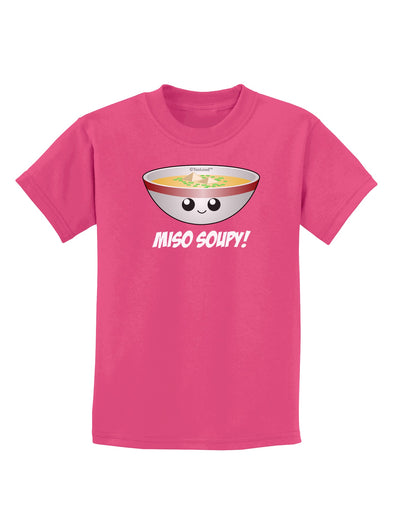 Miso Soupy - Cute Miso Soup Bowl Childrens Dark T-Shirt by TooLoud-Childrens T-Shirt-TooLoud-Sangria-X-Small-Davson Sales