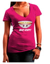 Miso Soupy - Cute Miso Soup Bowl Juniors V-Neck Dark T-Shirt by TooLoud-Womens V-Neck T-Shirts-TooLoud-Hot-Pink-Juniors Fitted Small-Davson Sales