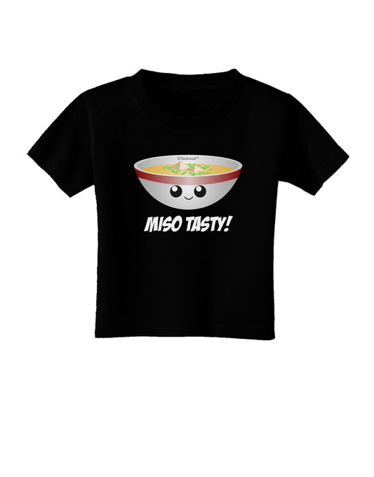 Miso Tasty - Cute Miso Soup Bowl Toddler T-Shirt Dark by TooLoud-Toddler T-Shirt-TooLoud-Black-2T-Davson Sales
