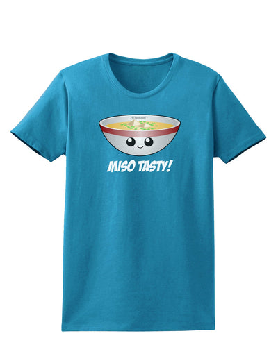 Miso Tasty - Cute Miso Soup Bowl Womens Dark T-Shirt by TooLoud-Womens T-Shirt-TooLoud-Turquoise-X-Small-Davson Sales