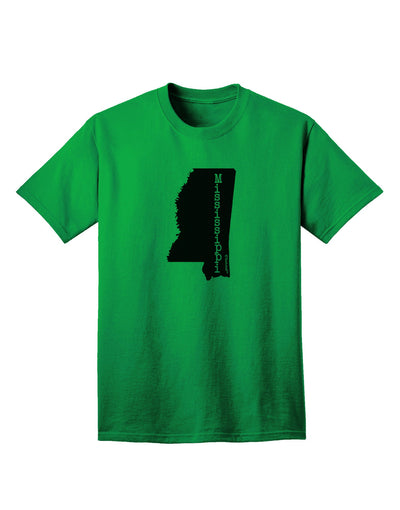 Mississippi - Iconic United States Silhouette Adult T-Shirt Collection-Mens T-shirts-TooLoud-Kelly-Green-Small-Davson Sales