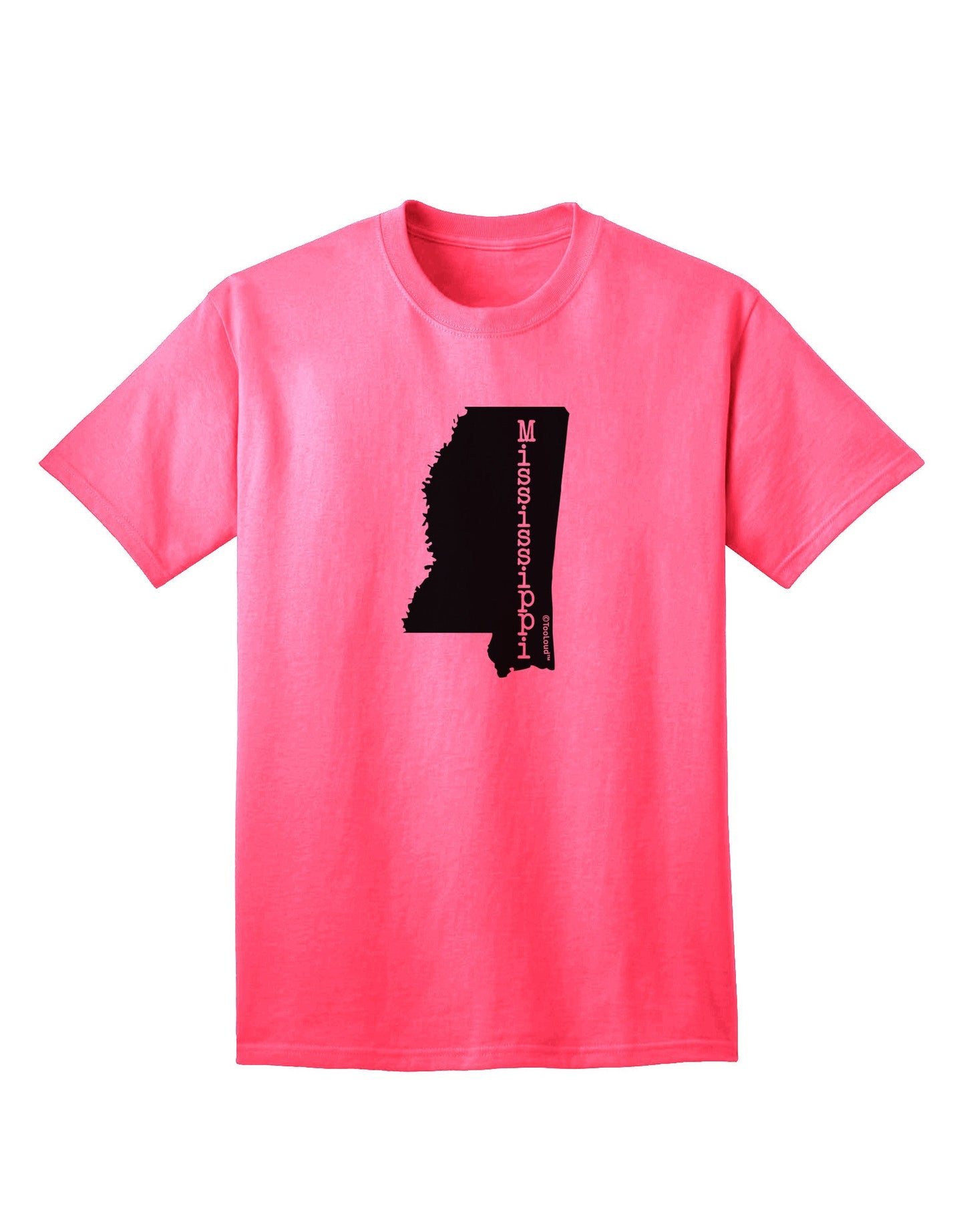 Mississippi - Iconic United States Silhouette Adult T-Shirt Collection-Mens T-shirts-TooLoud-Neon-Pink-Small-Davson Sales