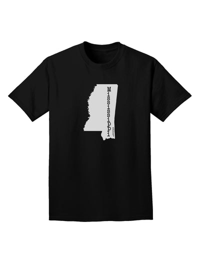 Mississippi - United States Shape Adult Dark T-Shirt-Mens T-Shirt-TooLoud-Black-Small-Davson Sales