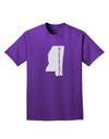 Mississippi - United States Shape Adult Dark T-Shirt-Mens T-Shirt-TooLoud-Purple-Small-Davson Sales