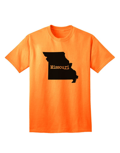 Missouri - Iconic United States Shape, Premium Adult T-Shirt Collection-Mens T-shirts-TooLoud-Neon-Orange-Small-Davson Sales