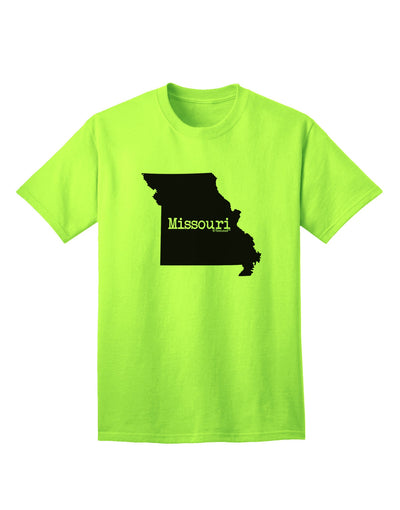 Missouri - Iconic United States Shape, Premium Adult T-Shirt Collection-Mens T-shirts-TooLoud-Neon-Green-Small-Davson Sales