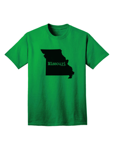 Missouri - Iconic United States Shape, Premium Adult T-Shirt Collection-Mens T-shirts-TooLoud-Kelly-Green-Small-Davson Sales