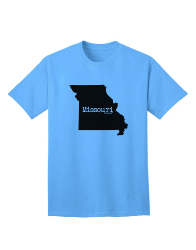 Missouri - Iconic United States Shape, Premium Adult T-Shirt Collection-Mens T-shirts-TooLoud-Aquatic-Blue-Small-Davson Sales