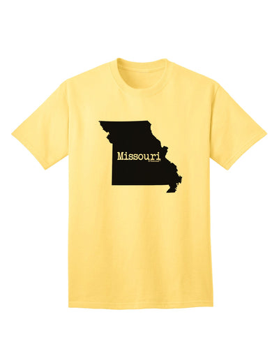 Missouri - Iconic United States Shape, Premium Adult T-Shirt Collection-Mens T-shirts-TooLoud-Yellow-Small-Davson Sales