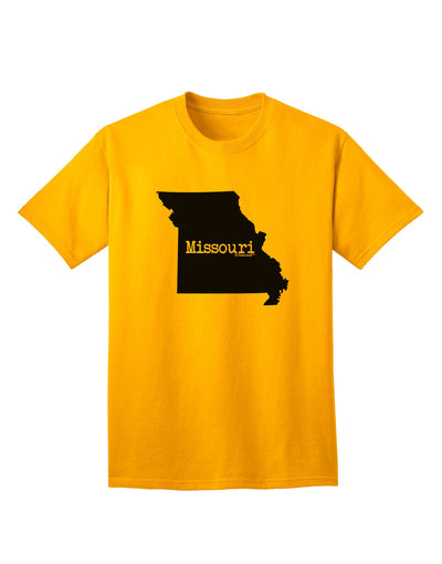 Missouri - Iconic United States Shape, Premium Adult T-Shirt Collection-Mens T-shirts-TooLoud-Gold-Small-Davson Sales