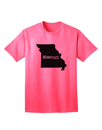 Missouri - Iconic United States Shape, Premium Adult T-Shirt Collection-Mens T-shirts-TooLoud-Neon-Pink-Small-Davson Sales