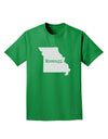 Missouri - United States Shape Adult Dark T-Shirt-Mens T-Shirt-TooLoud-Kelly-Green-Small-Davson Sales