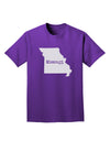 Missouri - United States Shape Adult Dark T-Shirt-Mens T-Shirt-TooLoud-Purple-Small-Davson Sales
