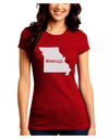 Missouri - United States Shape Juniors Crew Dark T-Shirt-T-Shirts Juniors Tops-TooLoud-Red-Juniors Fitted Small-Davson Sales