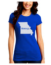 Missouri - United States Shape Juniors Crew Dark T-Shirt-T-Shirts Juniors Tops-TooLoud-Royal-Blue-Juniors Fitted Small-Davson Sales