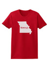 Missouri - United States Shape Womens Dark T-Shirt-TooLoud-Red-X-Small-Davson Sales