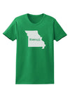 Missouri - United States Shape Womens Dark T-Shirt-TooLoud-Kelly-Green-X-Small-Davson Sales