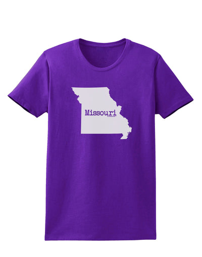 Missouri - United States Shape Womens Dark T-Shirt-TooLoud-Purple-X-Small-Davson Sales