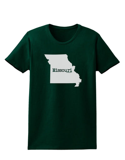 Missouri - United States Shape Womens Dark T-Shirt-TooLoud-Forest-Green-Small-Davson Sales