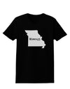 Missouri - United States Shape Womens Dark T-Shirt-TooLoud-Black-X-Small-Davson Sales