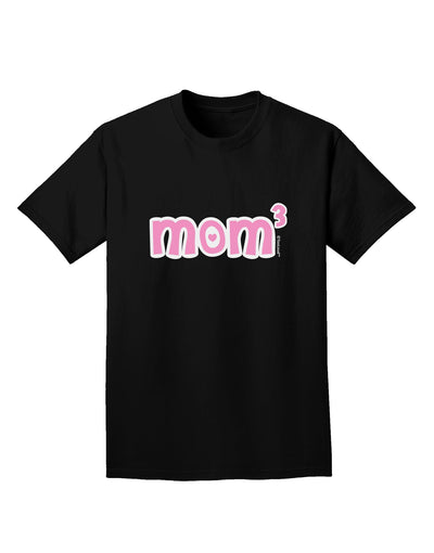 Mom Cubed - Cute Mom of Three Design Adult Dark T-Shirt by TooLoud-Mens T-Shirt-TooLoud-Black-Small-Davson Sales