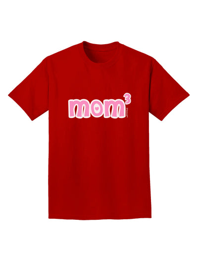 Mom Cubed - Cute Mom of Three Design Adult Dark T-Shirt by TooLoud-Mens T-Shirt-TooLoud-Red-Small-Davson Sales