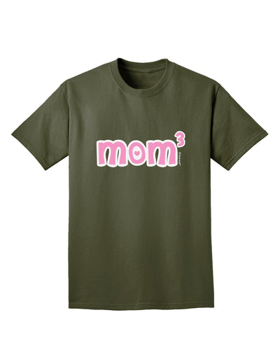 Mom Cubed - Cute Mom of Three Design Adult Dark T-Shirt by TooLoud-Mens T-Shirt-TooLoud-Military-Green-Small-Davson Sales