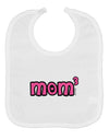 Mom Cubed - Cute Mom of Three Design Baby Bib by TooLoud