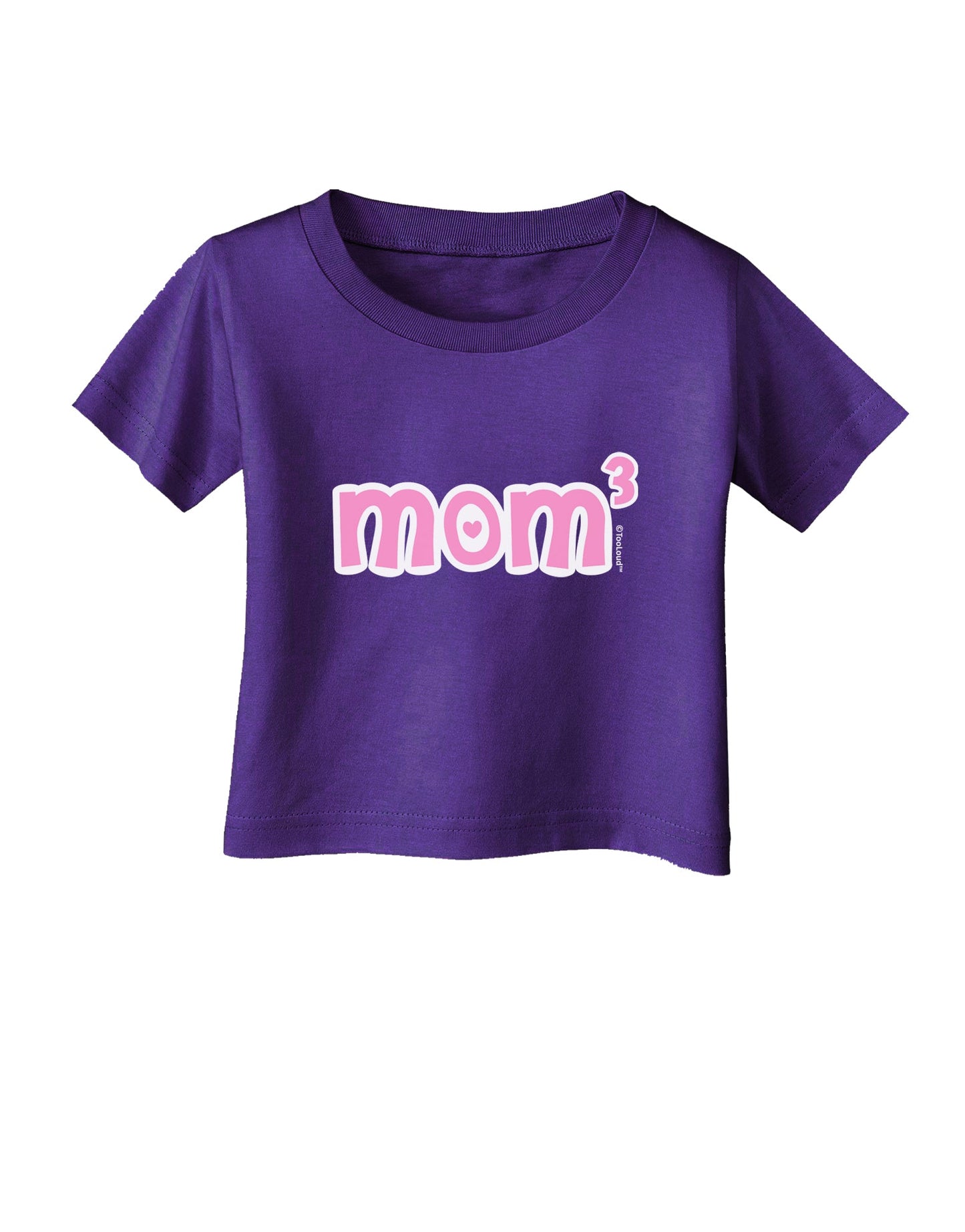 Mom Cubed - Cute Mom of Three Design Infant T-Shirt Dark by TooLoud-Infant T-Shirt-TooLoud-Purple-06-Months-Davson Sales