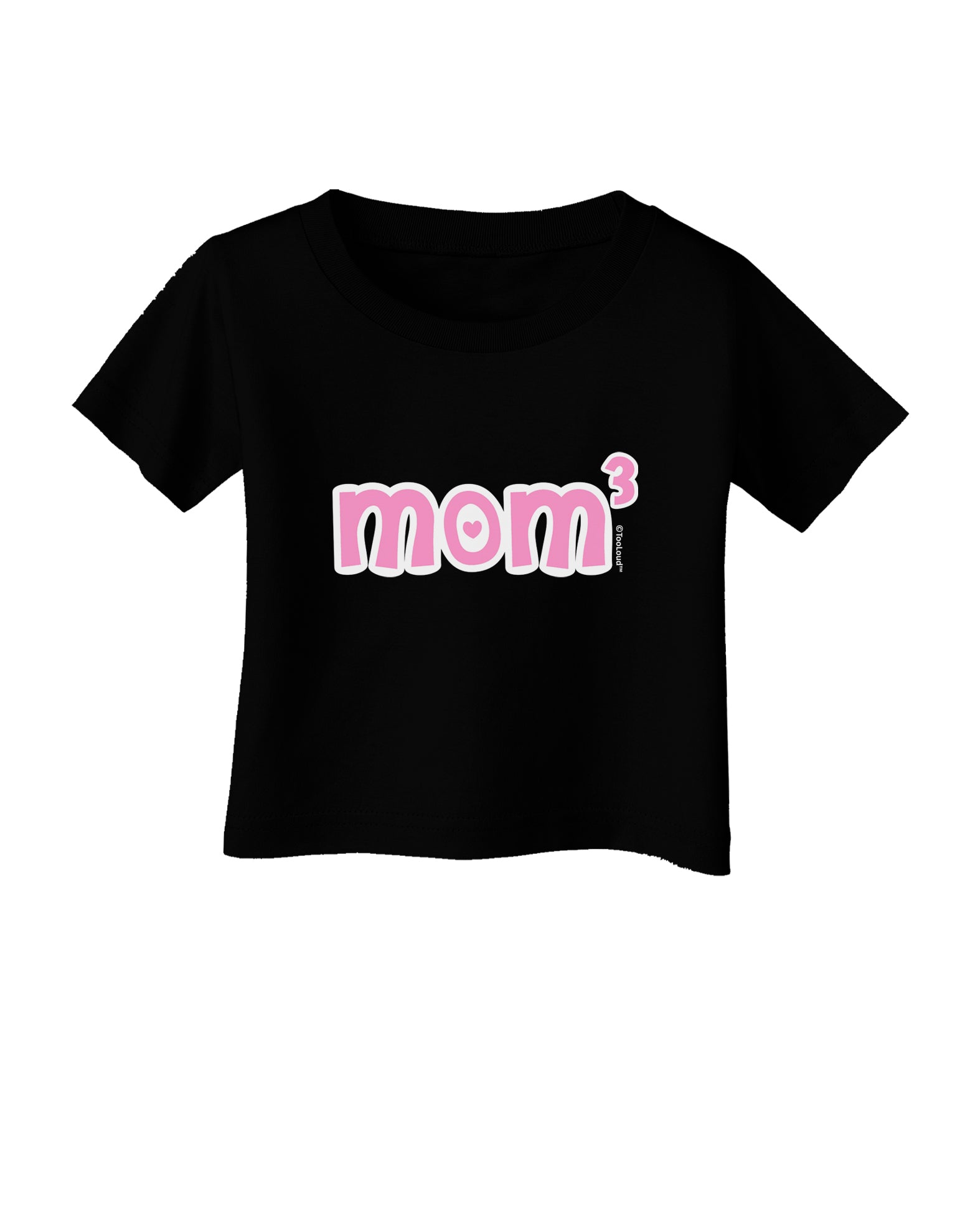 Mom Cubed - Cute Mom of Three Design Infant T-Shirt Dark by TooLoud-Infant T-Shirt-TooLoud-Black-06-Months-Davson Sales