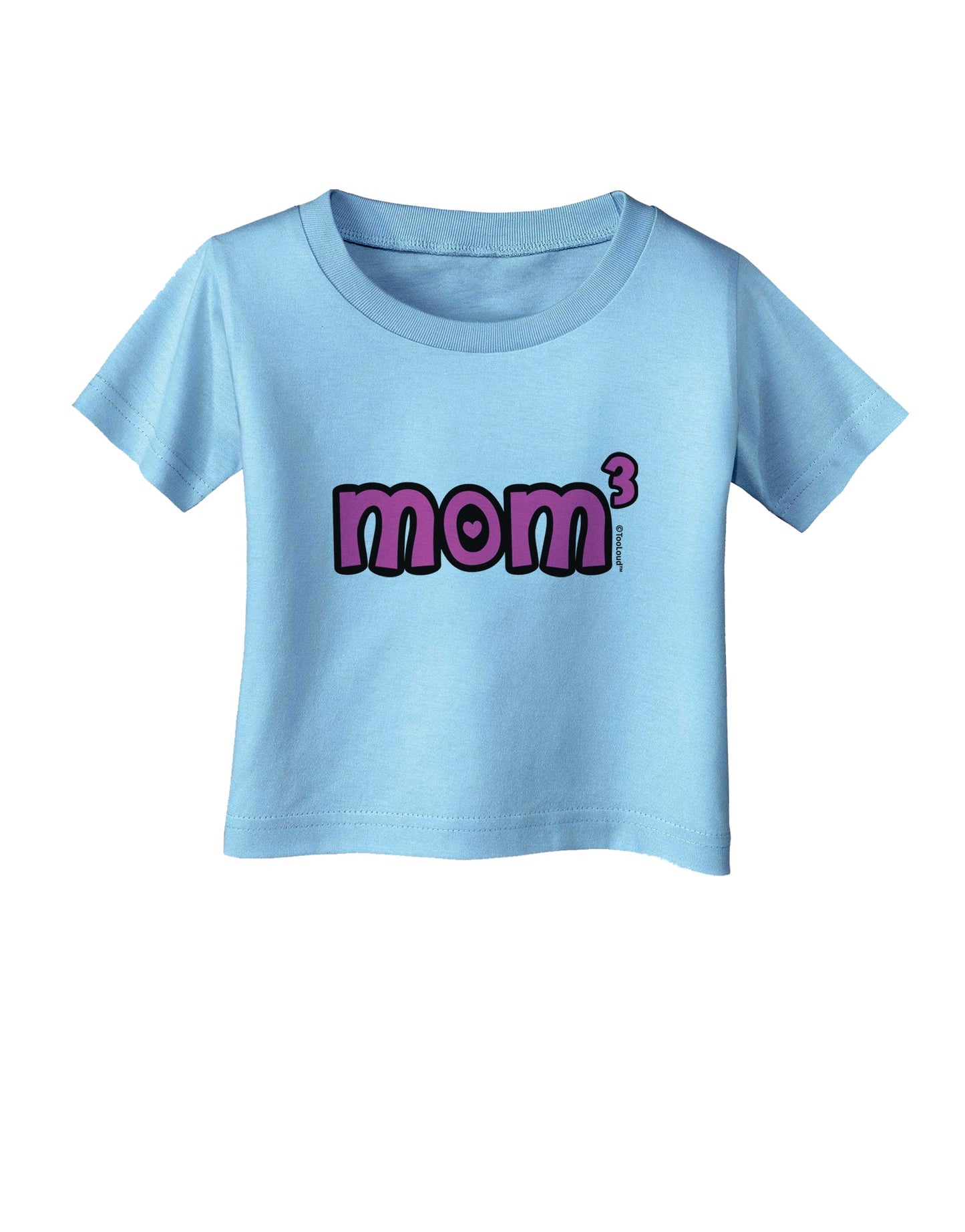 Mom Cubed - Cute Mom of Three Design Infant T-Shirt by TooLoud-Infant T-Shirt-TooLoud-Aquatic-Blue-06-Months-Davson Sales