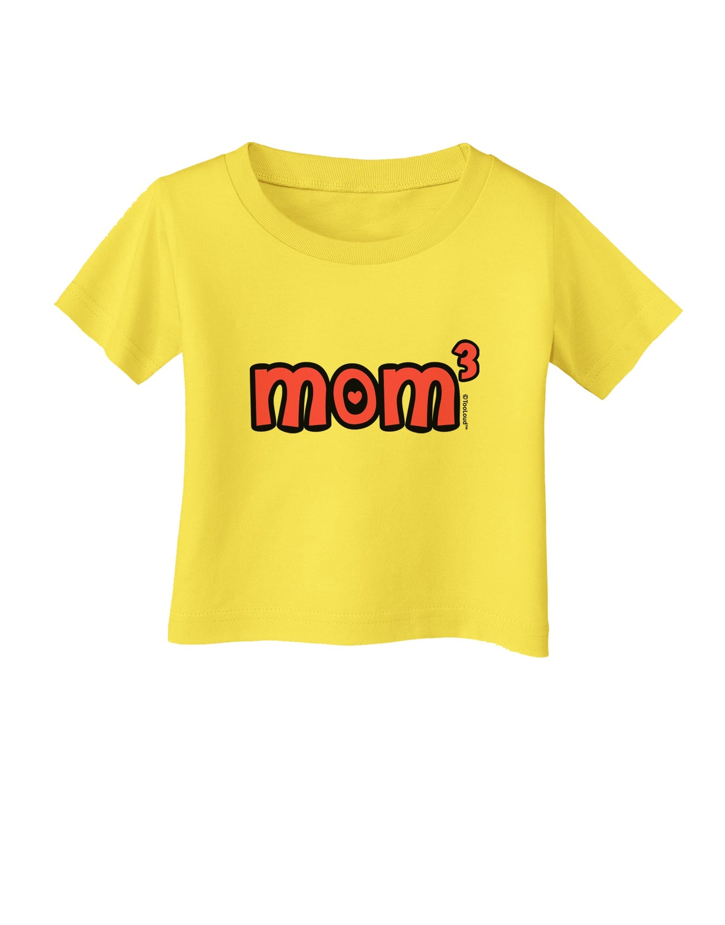 Mom Cubed - Cute Mom of Three Design Infant T-Shirt by TooLoud-Infant T-Shirt-TooLoud-Yellow-06-Months-Davson Sales