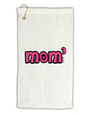 Mom Cubed - Cute Mom of Three Design Micro Terry Gromet Golf Towel 16 x 25 inch by TooLoud-Golf Towel-TooLoud-White-Davson Sales