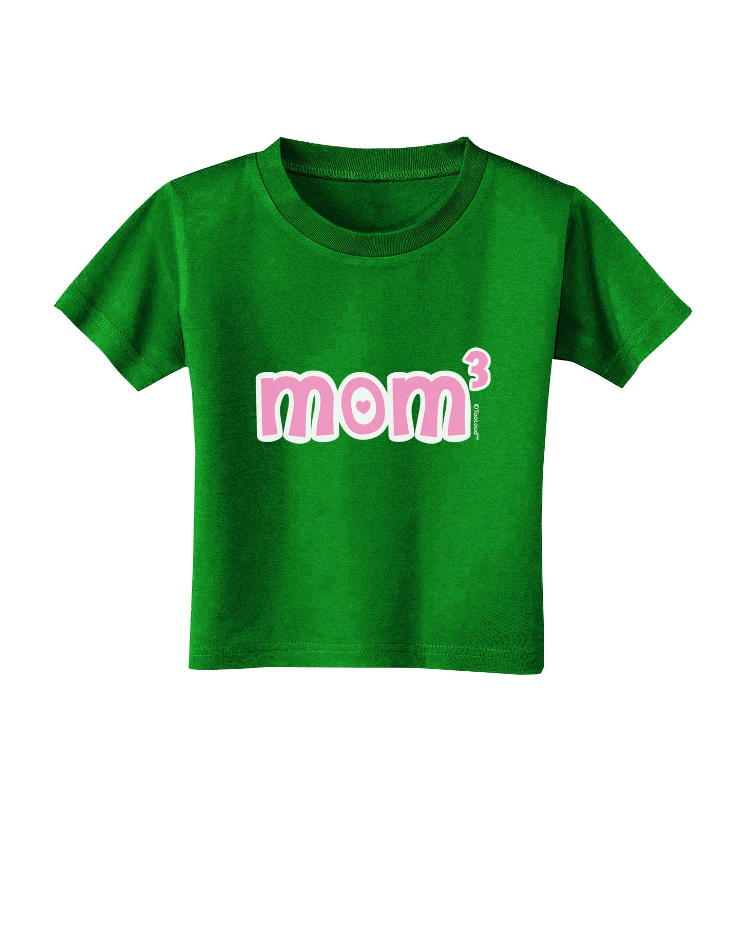 Mom Cubed - Cute Mom of Three Design Toddler T-Shirt Dark by TooLoud-Toddler T-Shirt-TooLoud-Clover-Green-2T-Davson Sales