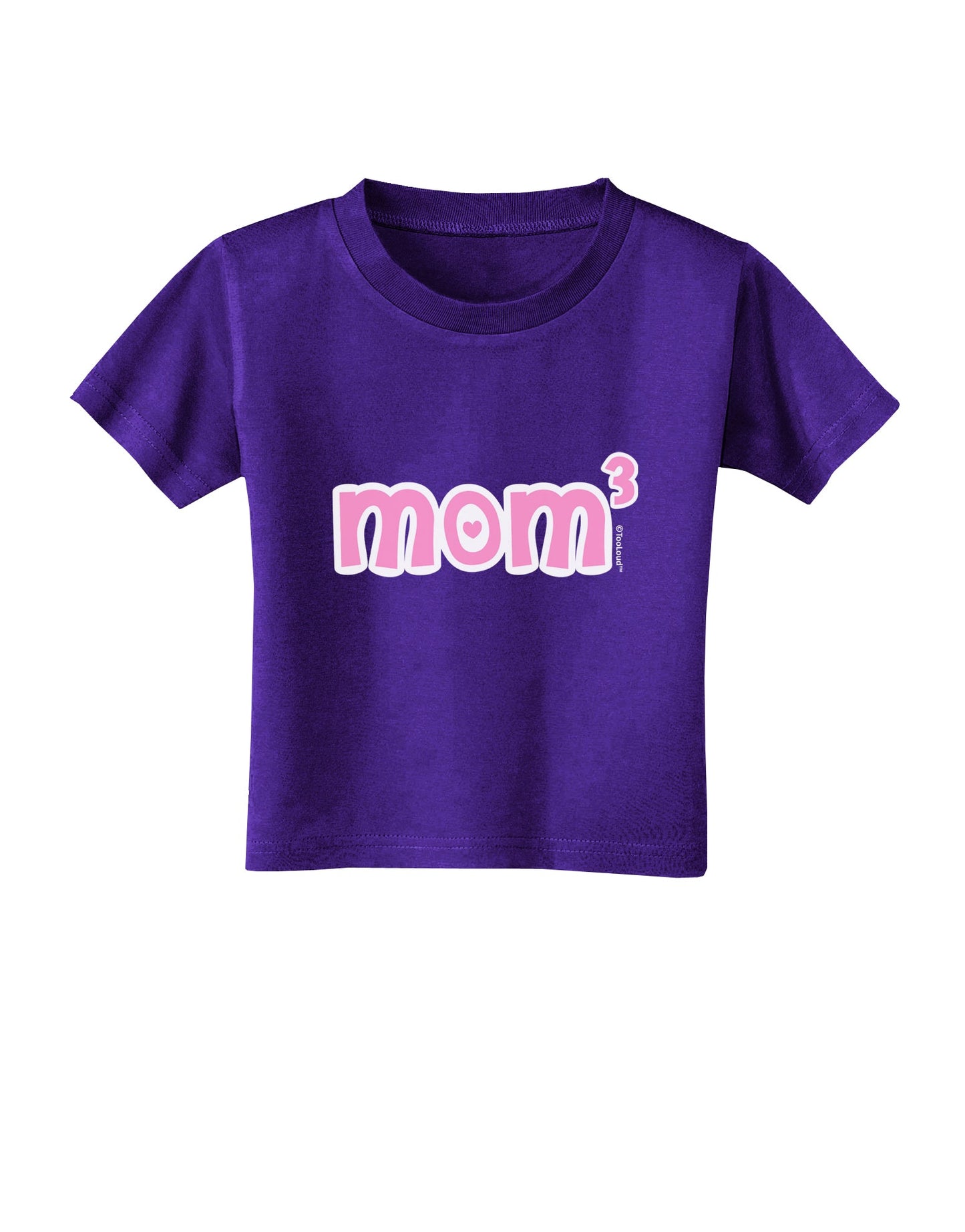 Mom Cubed - Cute Mom of Three Design Toddler T-Shirt Dark by TooLoud-Toddler T-Shirt-TooLoud-Purple-2T-Davson Sales