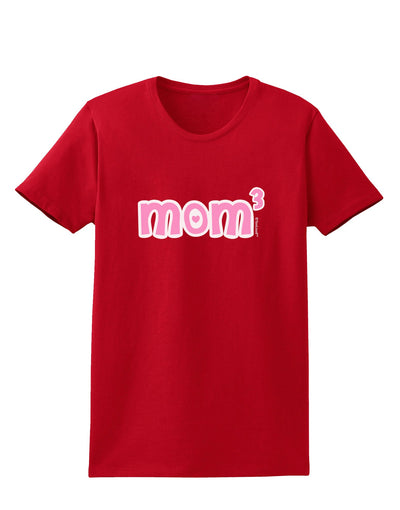 Mom Cubed - Cute Mom of Three Design Womens Dark T-Shirt by TooLoud-Womens T-Shirt-TooLoud-Red-X-Small-Davson Sales