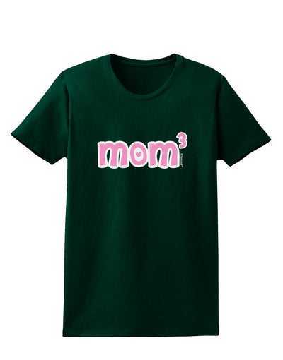 Mom Cubed - Cute Mom of Three Design Womens Dark T-Shirt by TooLoud-Womens T-Shirt-TooLoud-Forest-Green-Small-Davson Sales