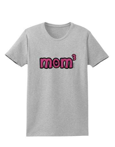 Mom Cubed - Cute Mom of Three Design Womens T-Shirt by TooLoud-Womens T-Shirt-TooLoud-AshGray-X-Small-Davson Sales