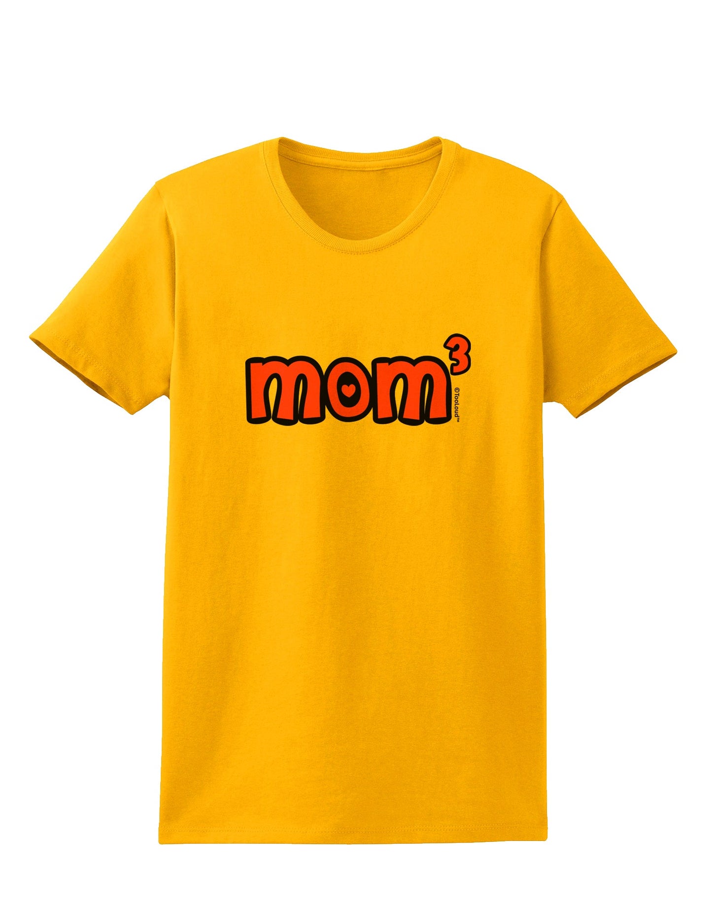 Mom Cubed - Cute Mom of Three Design Womens T-Shirt by TooLoud-Womens T-Shirt-TooLoud-Gold-X-Small-Davson Sales