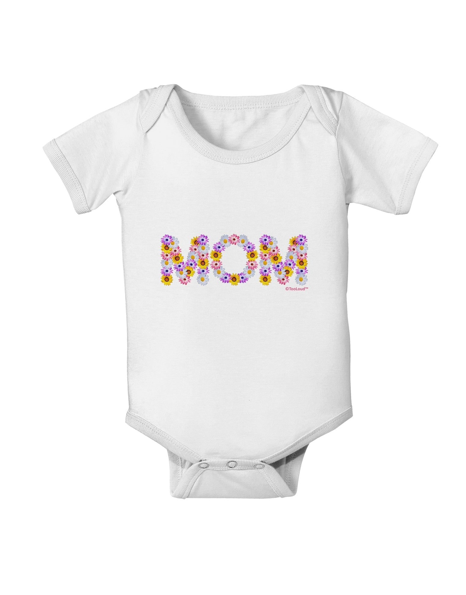 Mom Flowers Design Baby Romper Bodysuit by TooLoud-Baby Romper-TooLoud-White-06-Months-Davson Sales