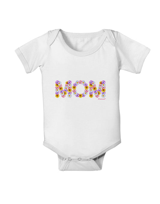 Mom Flowers Design Baby Romper Bodysuit by TooLoud-Baby Romper-TooLoud-White-06-Months-Davson Sales