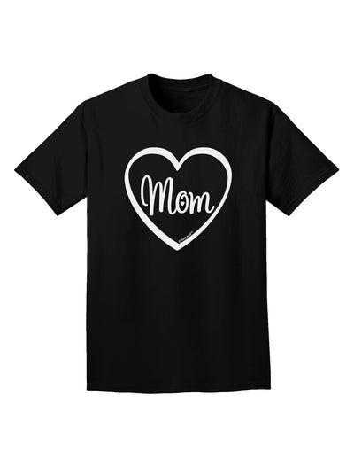 Mom Heart Design Adult Dark T-Shirt by TooLoud-Mens T-Shirt-TooLoud-Black-Small-Davson Sales