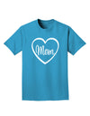 Mom Heart Design Adult Dark T-Shirt by TooLoud-Mens T-Shirt-TooLoud-Turquoise-Small-Davson Sales