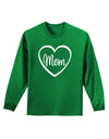 Mom Heart Design Adult Long Sleeve Dark T-Shirt by TooLoud-TooLoud-Kelly-Green-Small-Davson Sales