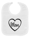 Mom Heart Design Baby Bib by TooLoud