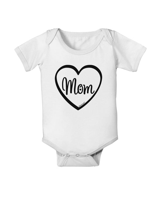 Mom Heart Design Baby Romper Bodysuit by TooLoud-Baby Romper-TooLoud-White-06-Months-Davson Sales