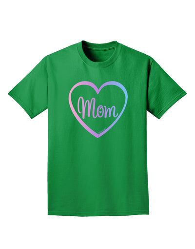 Mom Heart Design - Gradient Colors Adult Dark T-Shirt by TooLoud-Mens T-Shirt-TooLoud-Kelly-Green-Small-Davson Sales